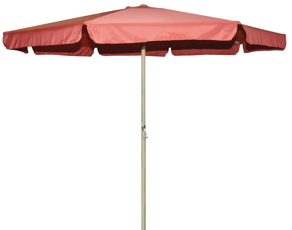 Parasol de jardin rond 4m à mât central en aluminium et toile polyester