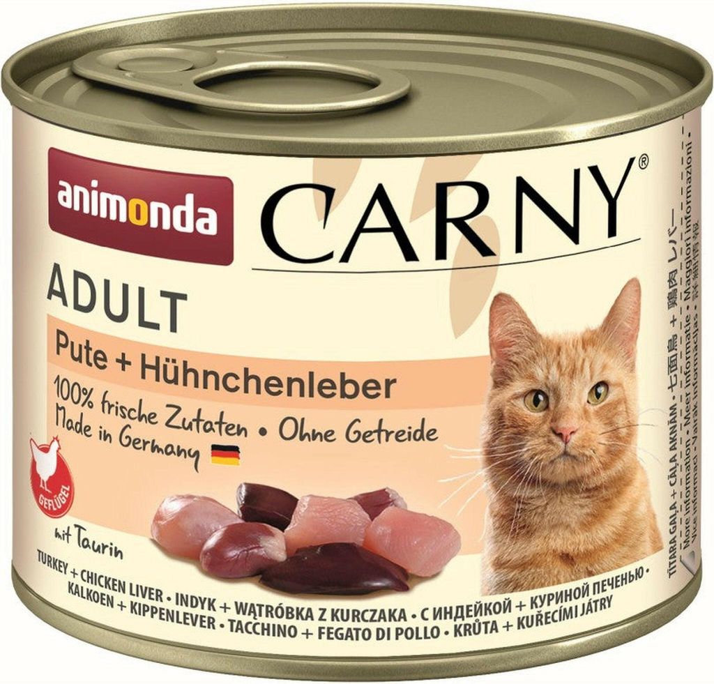 Animonda Carny Adult Pute & Hühnchenleber 200gx6