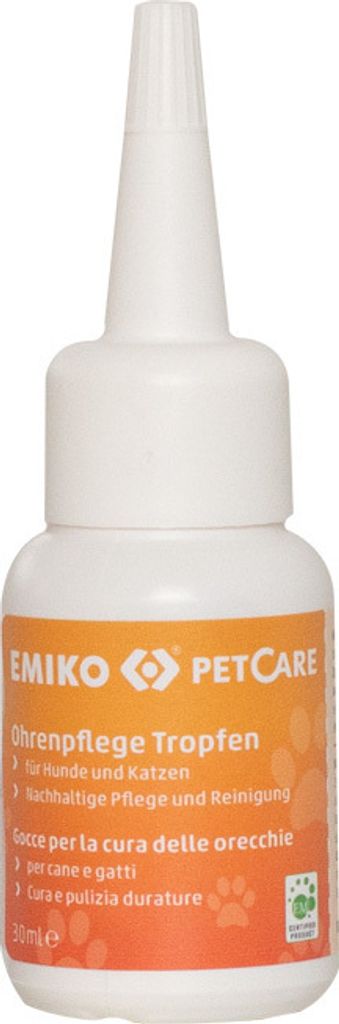 EMIKO PetCare Ohrenpflegetropfen 30ml für Hunde und Katzen mit Mikroorganismen