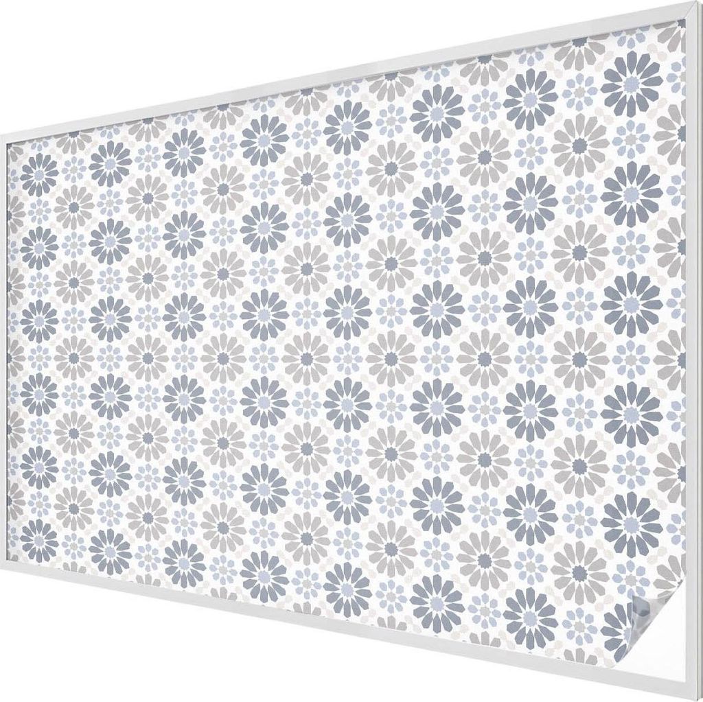 Buntglas Fensterfolie – 146x200 cm – Stained-Glass Design – blickdichte dekorative Sichtschutzfolie – selbstklebend, UV-Schutz – Blumenmo...