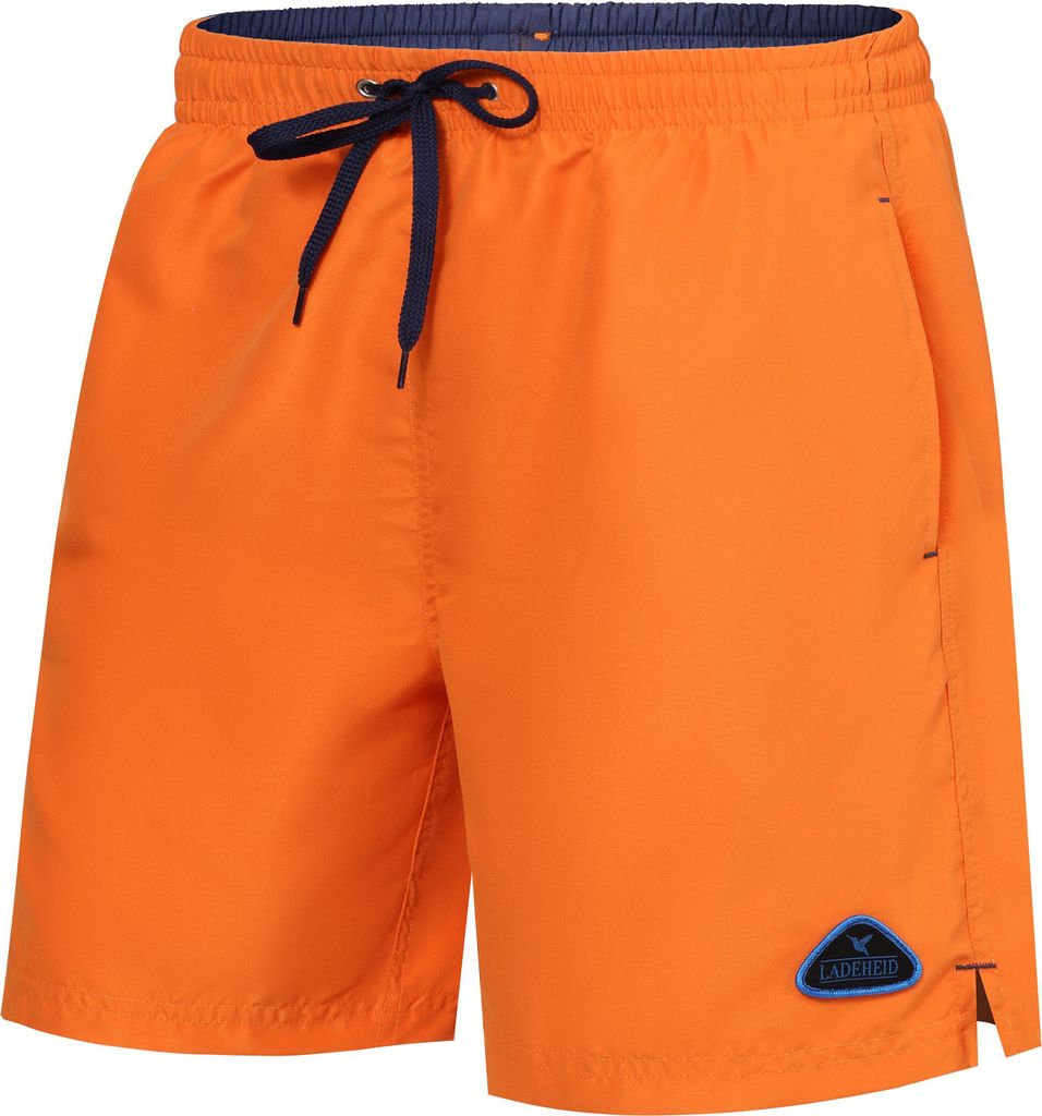 Ladeheid Herren Badehose Badeshorts Beachshorts Schwimmhose LAZA1002 (Orange Kobalt, S)