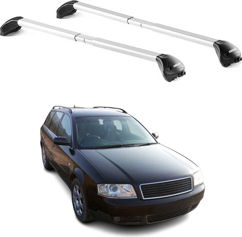 Dachträger Grundtäger für Audi A6 C5 Allroad 1999-2005 5tür 100kg Alu ABE Silber