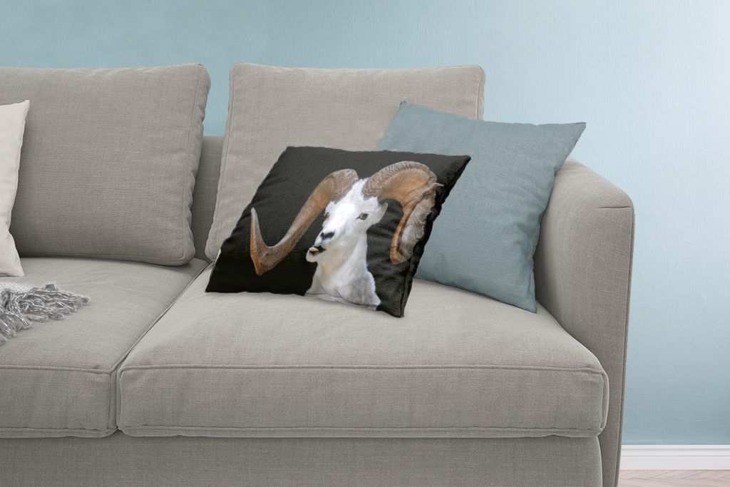MuchoWow Zierkissen Sofakissen Wohnzimmer Dekokissen 60x40 cm Bok - Tiere - Hoorn - Kopfkissen - Polster mit Foto