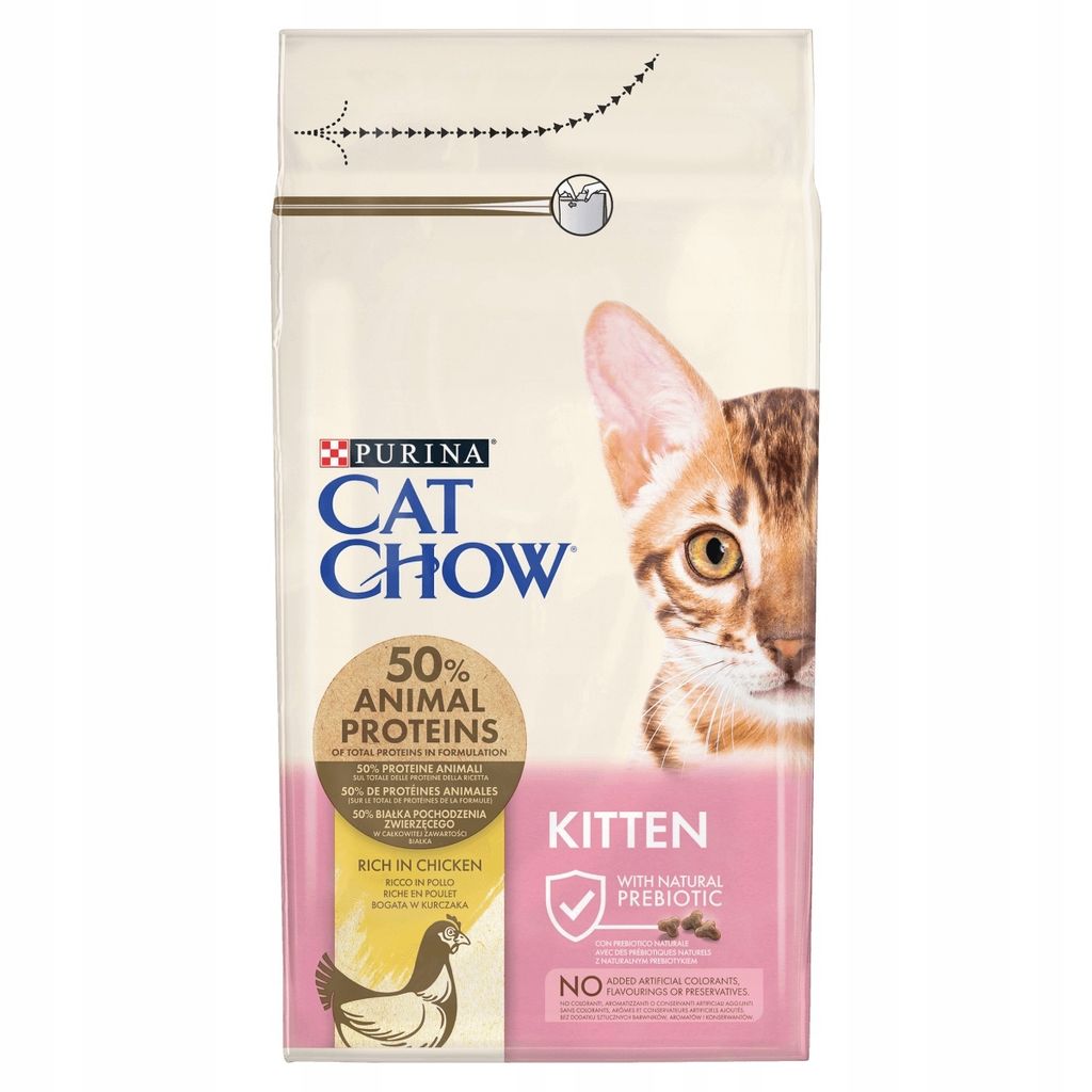 Futter für Katzen Purina Cat Chow Kitten Huhn 1,5 Kg