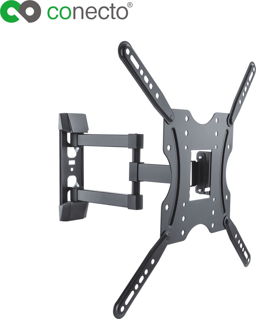 conecto CC50279 Wandhalterung für TV Geräte mit 81-140 cm (32 -55 Zoll), neigbar: -10° bis 3°, schwenkbar: -90° bis 90°, Wandabstand: 62-422m...