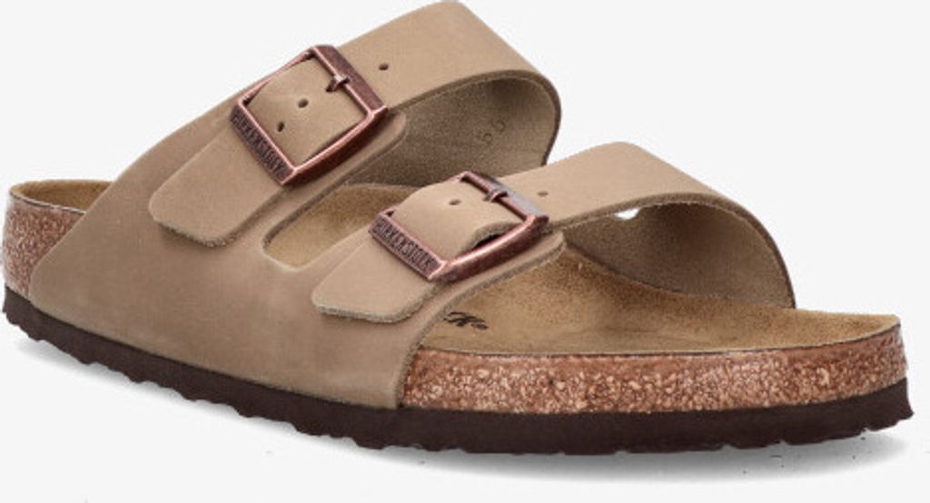 Birkenstock Birkenstock Arizona Hausschuhe Geöltes Leder Tabakbraun - Normale Pasvorm Maat 36