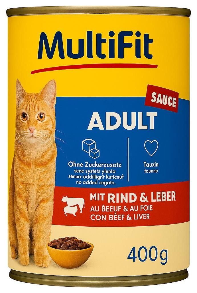 Multi Fit Adult Sauce Rind,Leber 6x400g