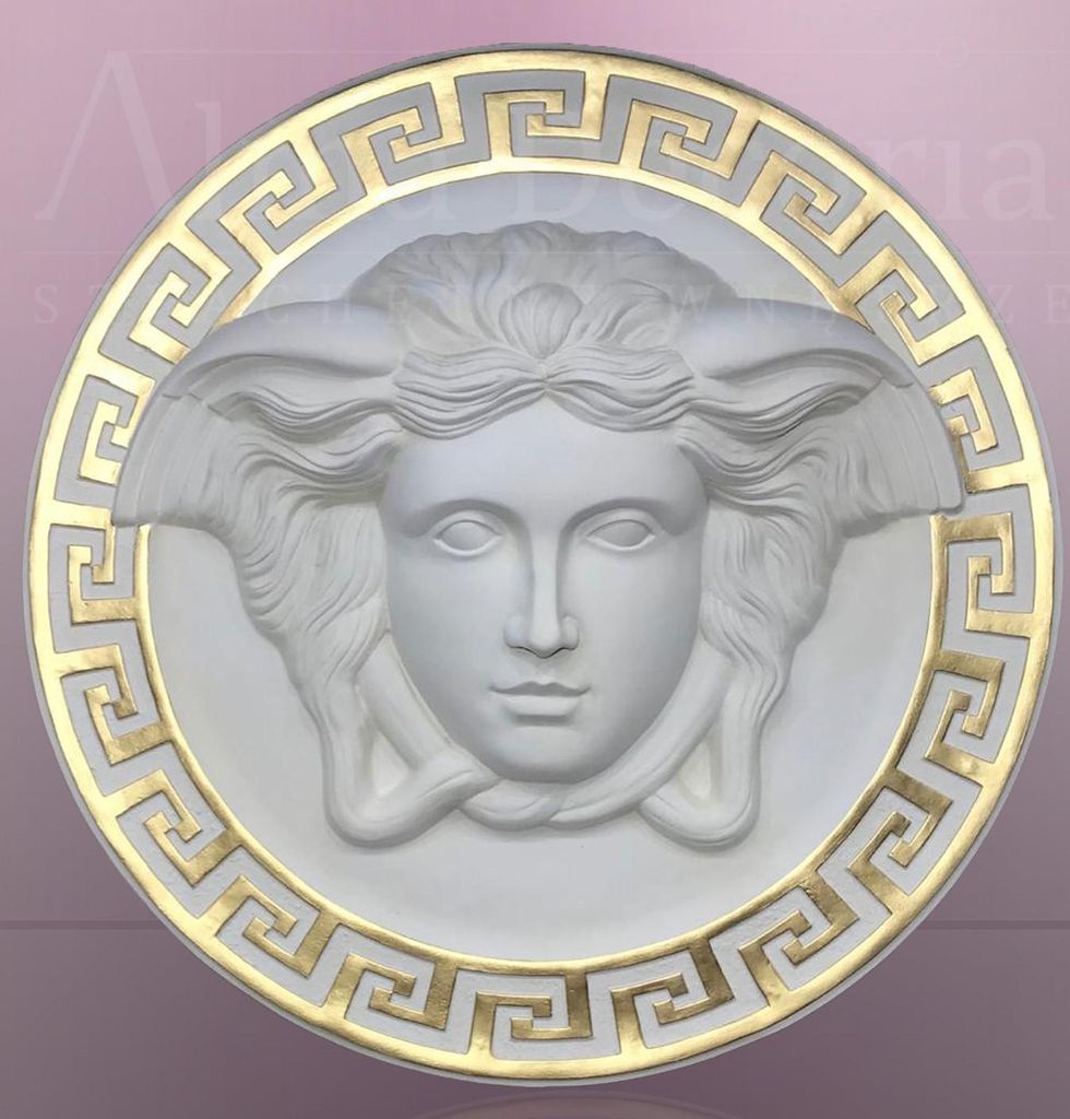 Handgefertigtes Wandrelief Kopf der Medusa zum Aufhängen Produktbild 