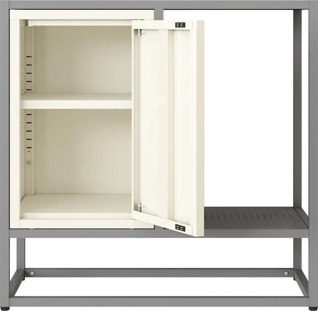 Buffet compact Burlöv : optimisez vos petits espaces avec style et acier - 8