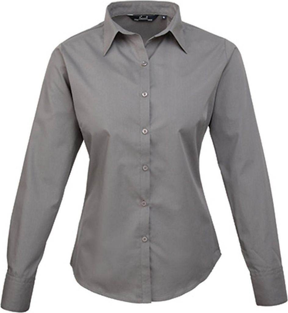 Premier Workwear Women ́s Poplin Long Sleeve Blouse