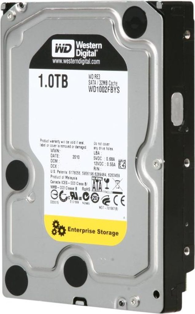 Western Digital RE3 Enterprise 1TB Festplatte 3,5' 7200rpm 32MB Cache SATA II WD1002FBYS