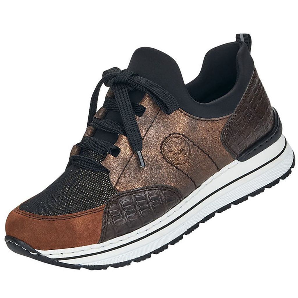 Rieker Sneaker Braun Textil/Synthetik Größe: 36 Normal