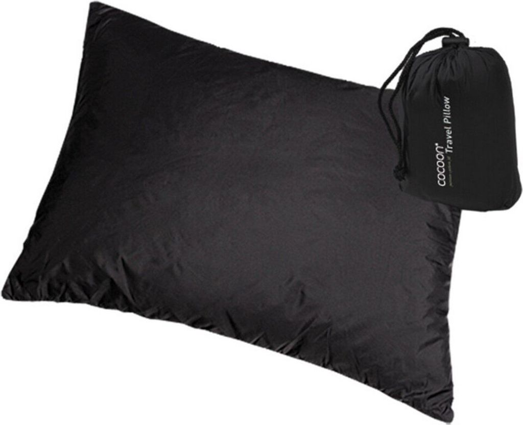 COCOON Travel Pillow black L - Reisekissen mit synthetischer Füllung