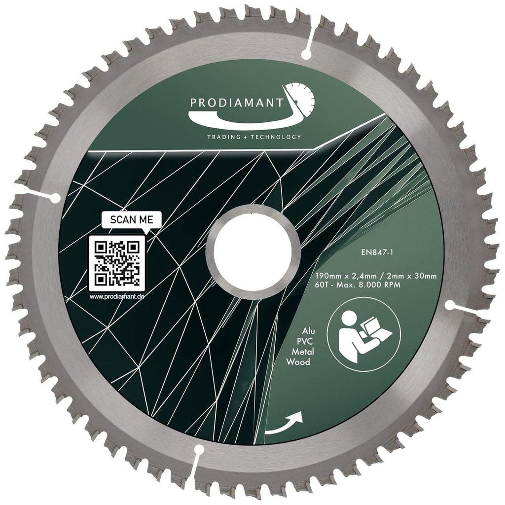Lama circolare PRODIAMANT 190 mm per legno, metallo e Immagine del prodotto 