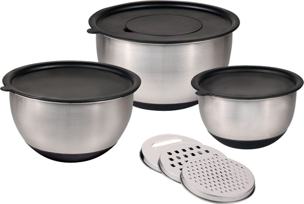 KESPER Rührschüssel-Set 3-tlg. – Edelstahl – inkl. 3 Deckel Produktbild 