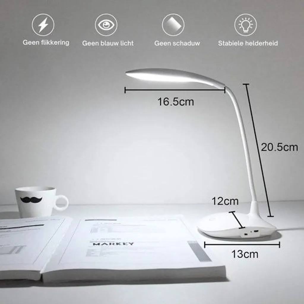 Lampe LED modulable lumière du jour à intensité réglable tactile - 3
