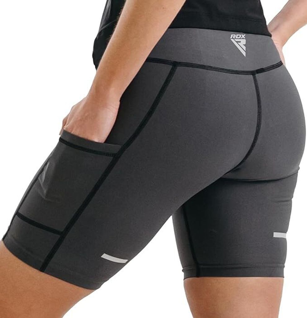RDX Frauen Sauna Shorts, Saunaanzüge Shorts Sport Laufhose, Hot Thermo Schwitzhose für Abnehmen Laufen Yoga, Fitnessstudio Übungen, Damen-Mädch...