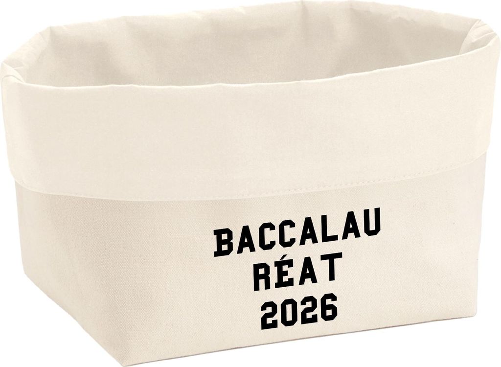 Huuraa Organizer Baccalauréat 2026 Abschluss Frankreich 3 Liter Medium Canvas Baumwolle Utensilo Geschenkidee