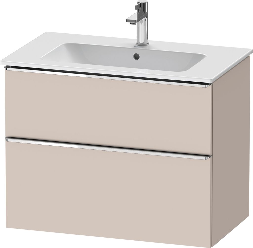 Duravit D-Neo Waschtischunterbau wandhängend, 810x625x462mm, 1 Auszug, 1 Schubkasten, mit Griff Chrom, DE4362010910000