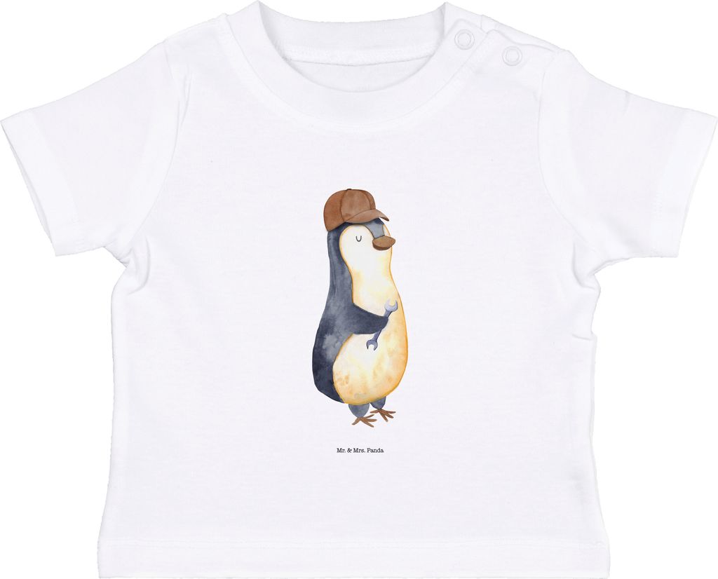 Mr. & Mrs. Panda Babyshirt Wenn Papa es nicht reparieren kann, sind wir am Arsch 12. - 18. Monat - Weiß - Geschenk, Vatertag, Kleinkind T-Shirt, S...