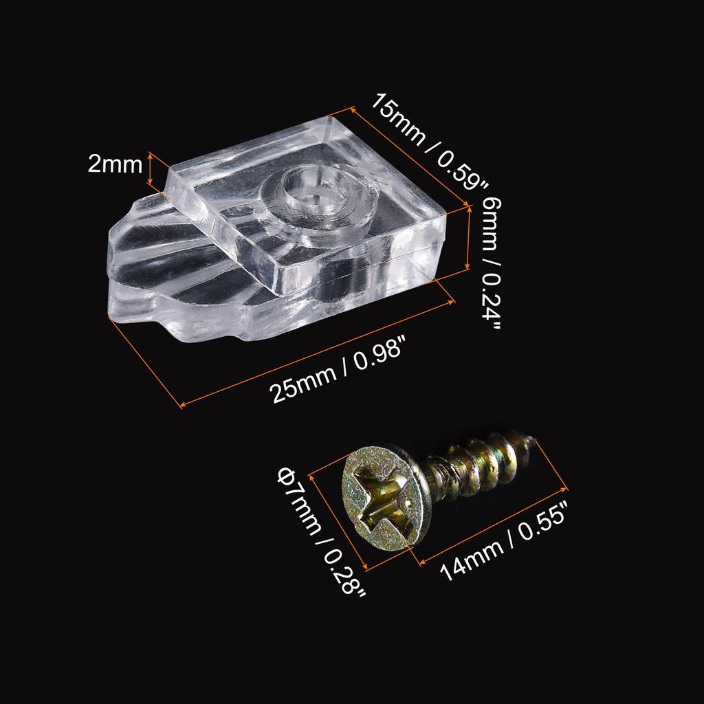 30Stk Glashalter Kit Schrank Tš¹r Klammern Plastik Spiegel fš¹r 2mm 15mmx25mm