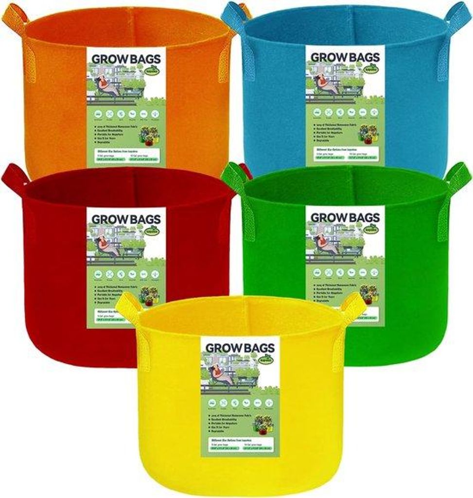 Schaumpflanzbehälter 40 Liter 10er Set, 5er Pack, für Tomaten, Gemüse, Balkonpflanzen & Indoor-Kultur.