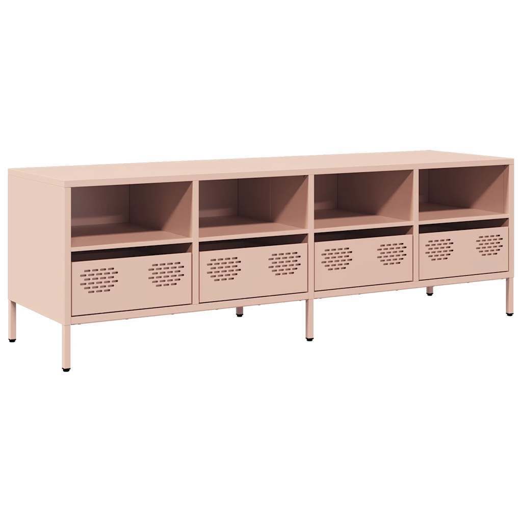 "Winteraktion" TV-Schrank Rosa 135x39x43,5 cm Kaltgewalzter Stahl - TV-Schränke CC21780