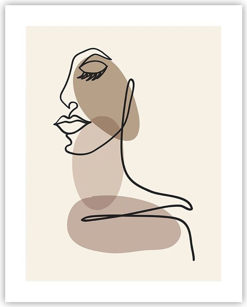 Poster - Poster ohne Rahmen - Linie Kunst Boho - 40x50 cm - Wand Bild - Wanddeko - Wandbilder - Kunstposter - Wandposter - Bilder - Kunstdruck - Wa...