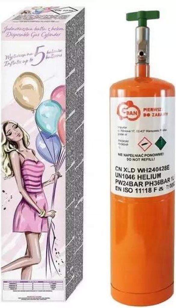 Helium do balonků - JEDN. NÁDOBA BEZ balónků - země původu Produktbild 