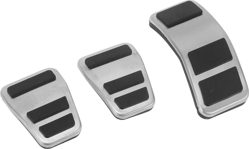 3 Stück Fußpedal-Pads Fuß-Akzelerator-Pedalabdeckungen für Ford Fiesta 2007-2012 Edelstahl Silberton