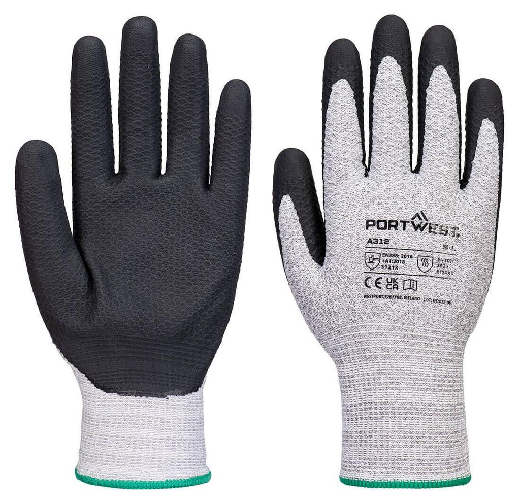 Gant Grip 13 aus Nitril (Packung 12) - Größe M - Grau/Schwarz - Portwest