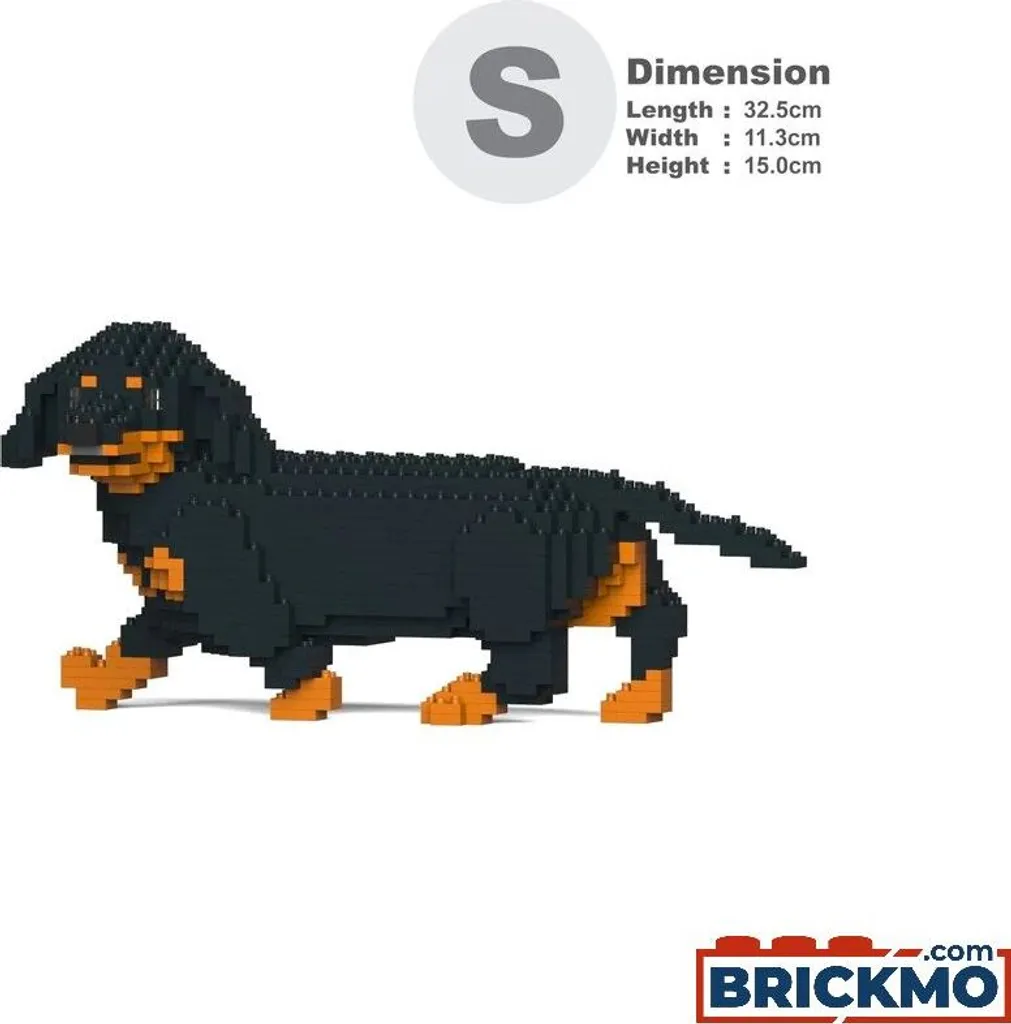 Teckel JEKCA Bricks : Une Maquette de Chien Robuste Sans Colle à Monter