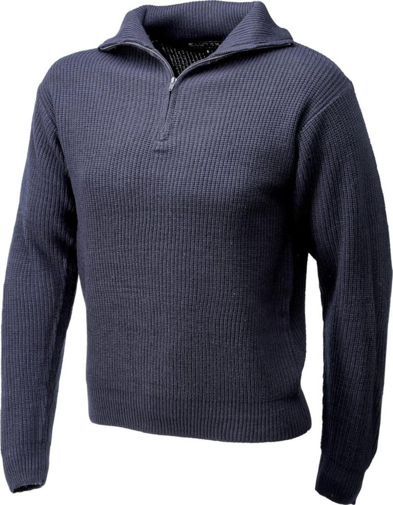 Troyer-Pullover, mit RV, Gr. L, marine