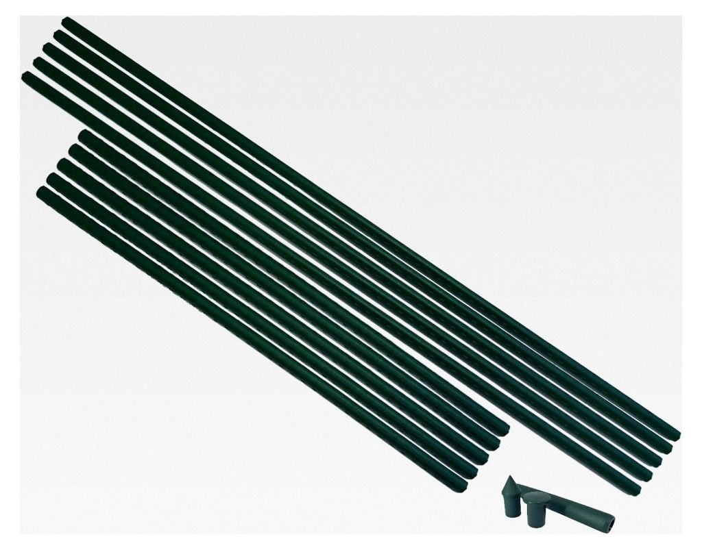 5 Pflanzstäbe, Ø16mm, Länge 240cm. Flexible und mitwachsende Pflanzstäbe, kunststoffummantelt – Rankstäbe für Pflanzen, Gurken, Tomaten, Kl...