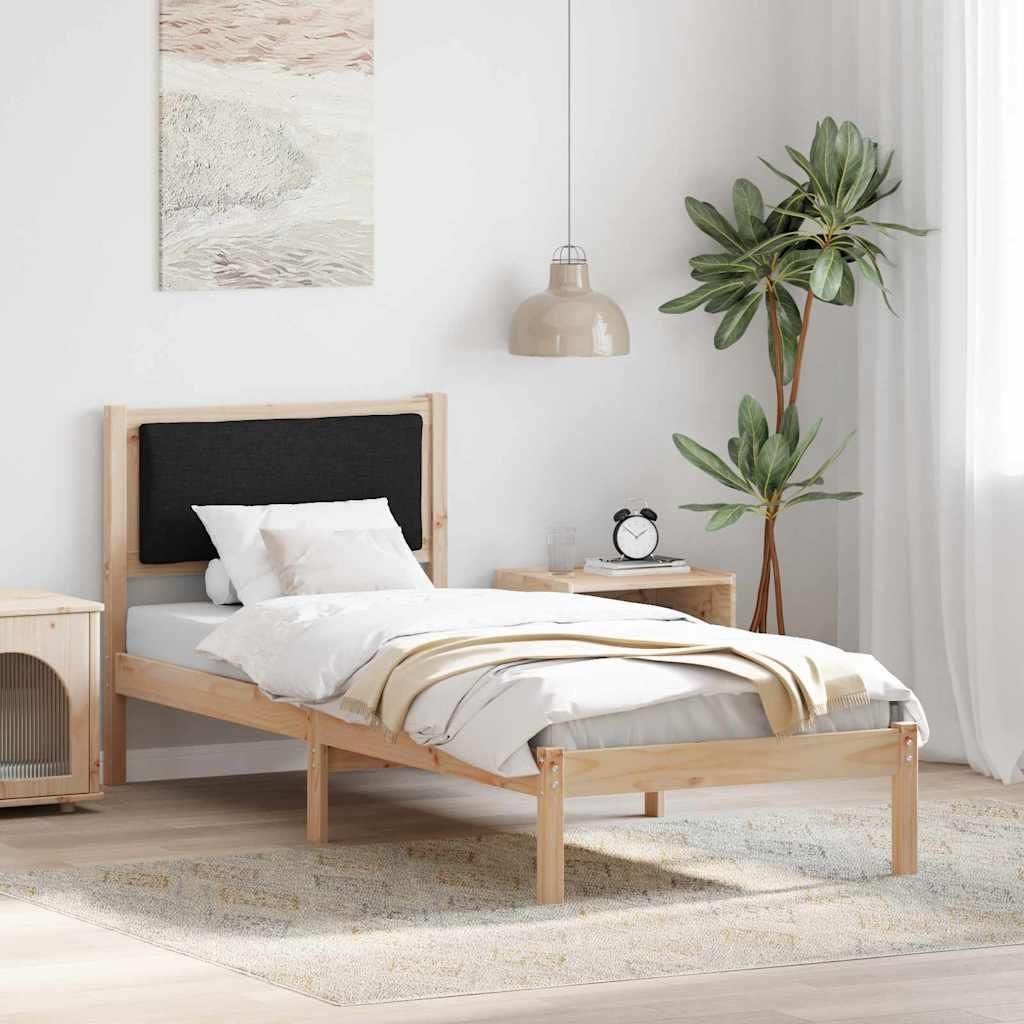 Maison Exclusive - Bettrahmen Schwarz 80 x 190 cm Massives Kiefernholz