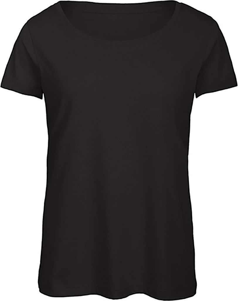 B&C TW056 | DamenTriblend T-Shirt /Sehr langlebig, flexibel, faltenfrei - Farbe: Black - Größe: XS