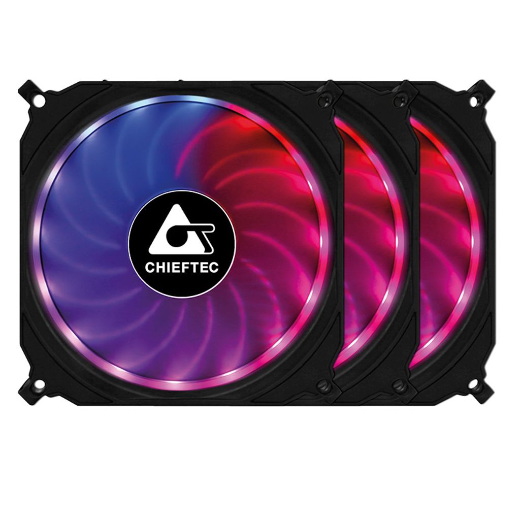 Chieftec CF-3012-RGB, Ventilator, 12 cm, 1200 RPM, Schwarz Produktbild 