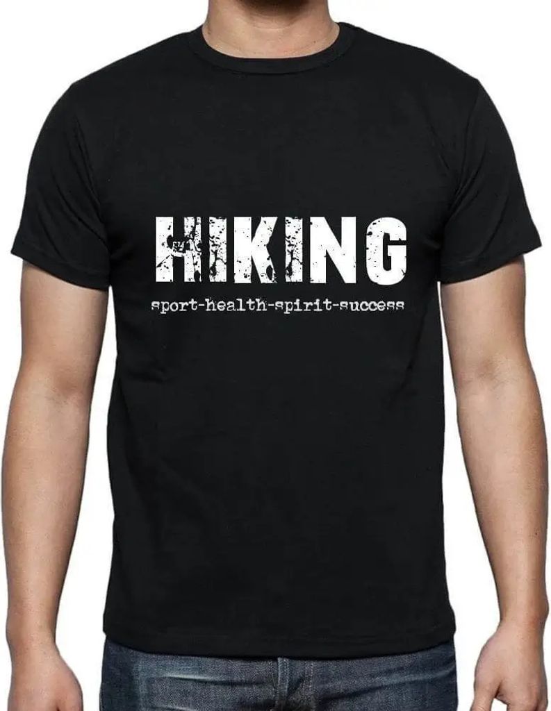 Herren Grafik T-Shirt Wandern Sport-Gesundheit-Geist-Erfolg – Hiking Sport-Health-Spirit-Success – Öko-Verantwortlich Vintage Jahrgang Kurzarm...