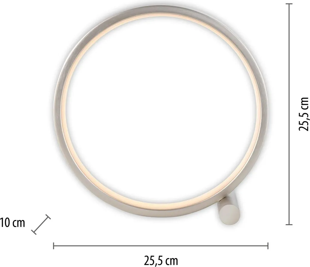 Lampada Scrivania LED Argento 25,5 cm | Luce Metallo Resistente - 10