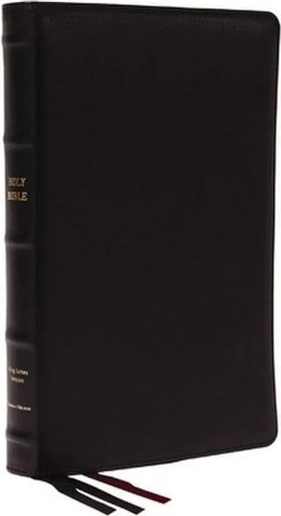 Bible KJV Thinline Transportable en Cuir Noir pour l'Étude et le Voyage