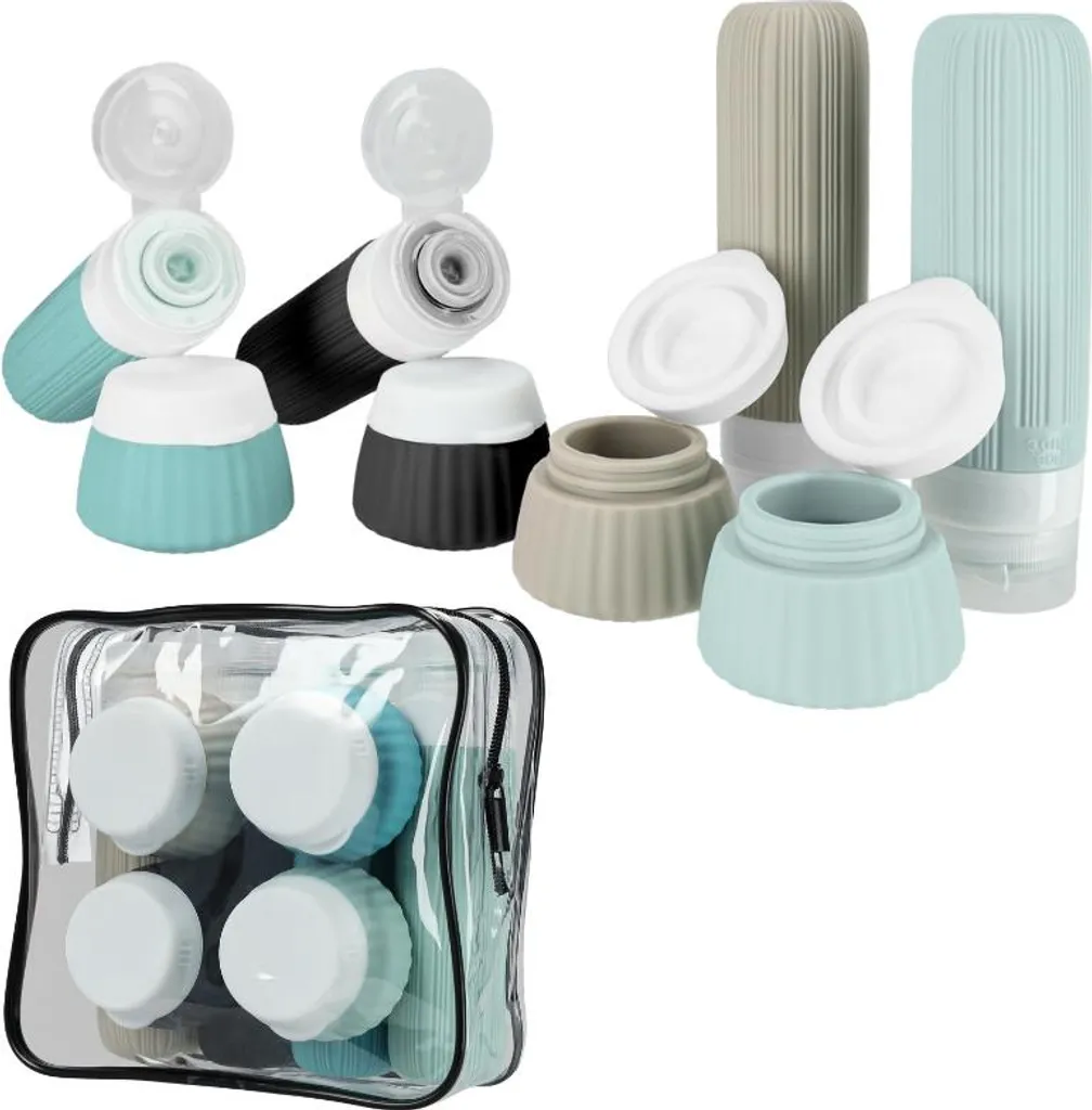 Set de flacons silicone anti-fuite 90ml pour produits de toilette