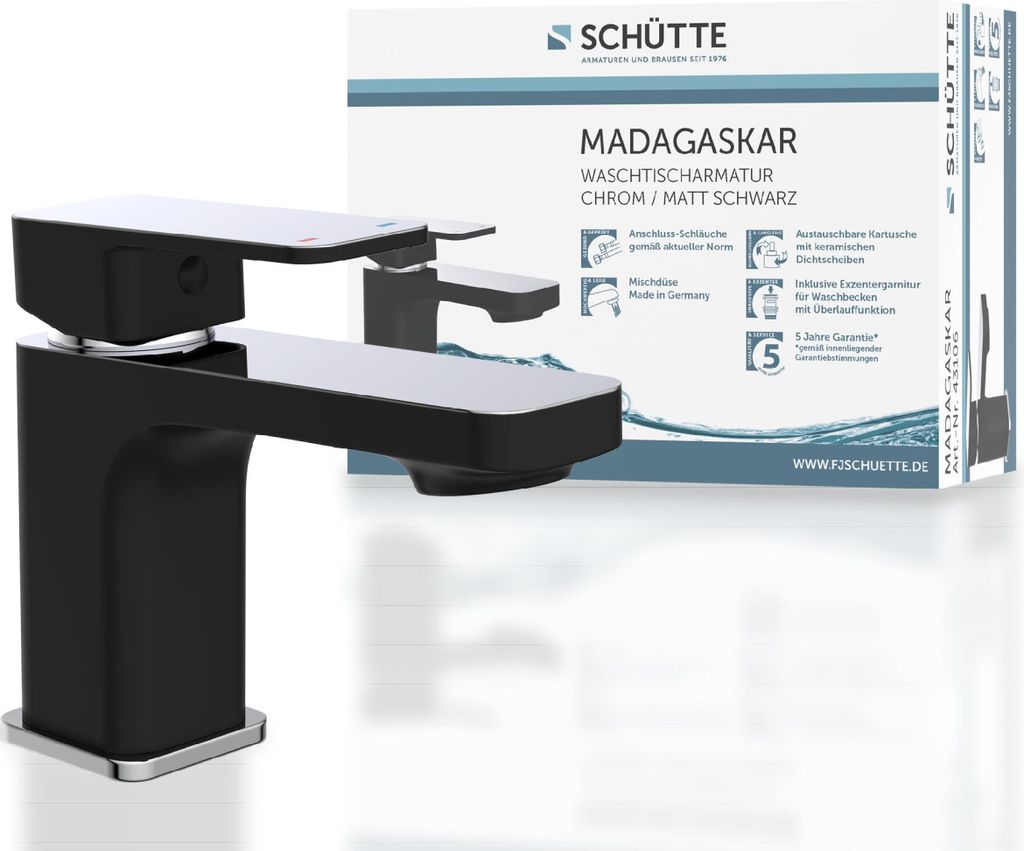 SCHÜTTE umyvadlová baterie MADAGASKAR, baterie s výsuvným Obrázek produktu 