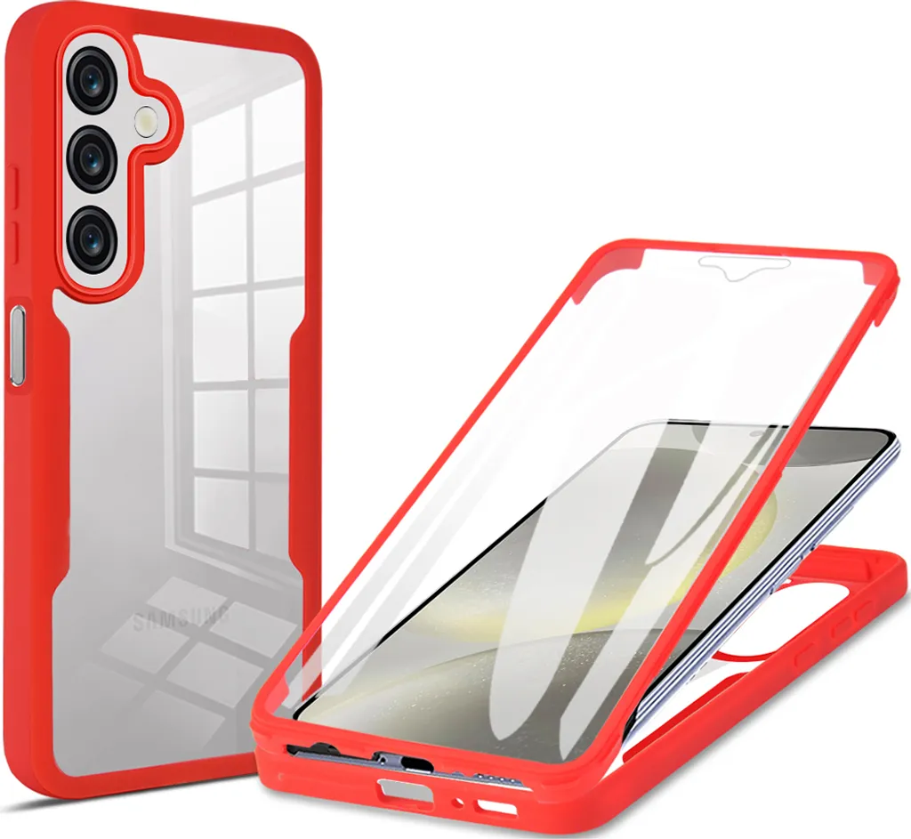Cover Samsung A16 Protezione Militare 360° | Rosso Shockproof Anti-Urto