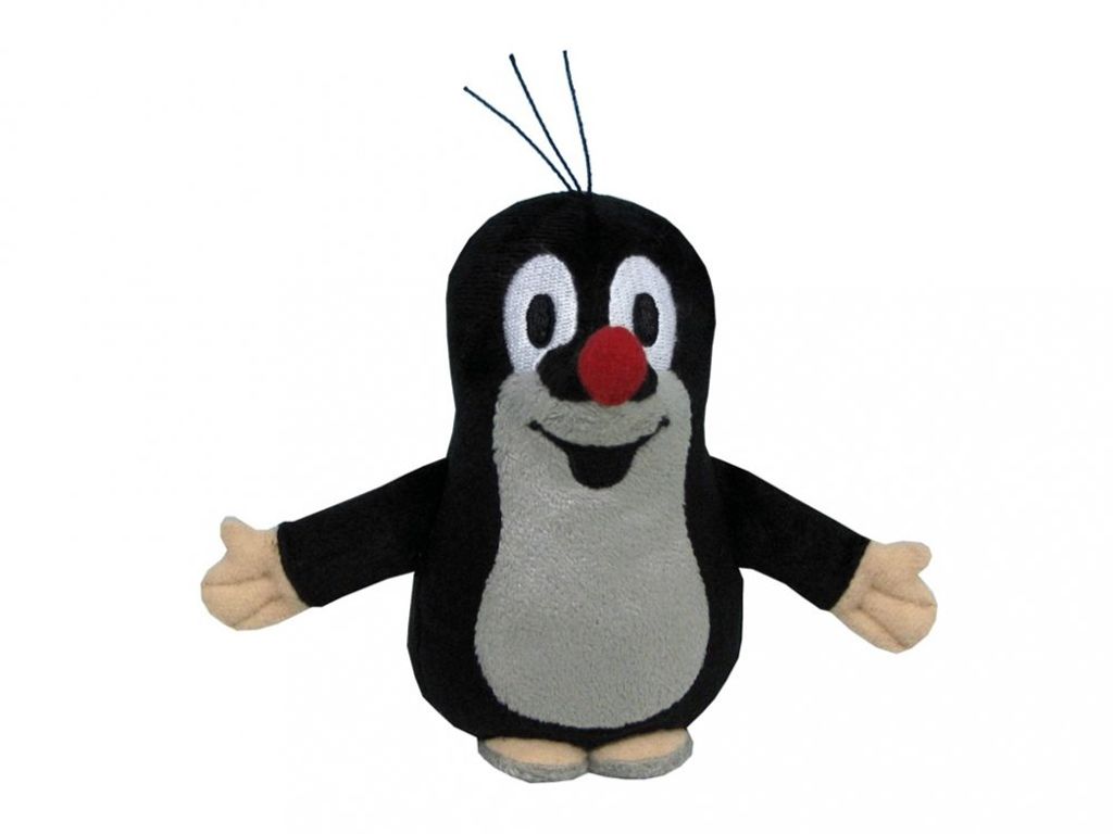 A plush toy of the cartoon character 'The Little Mole' is shown against a white background.