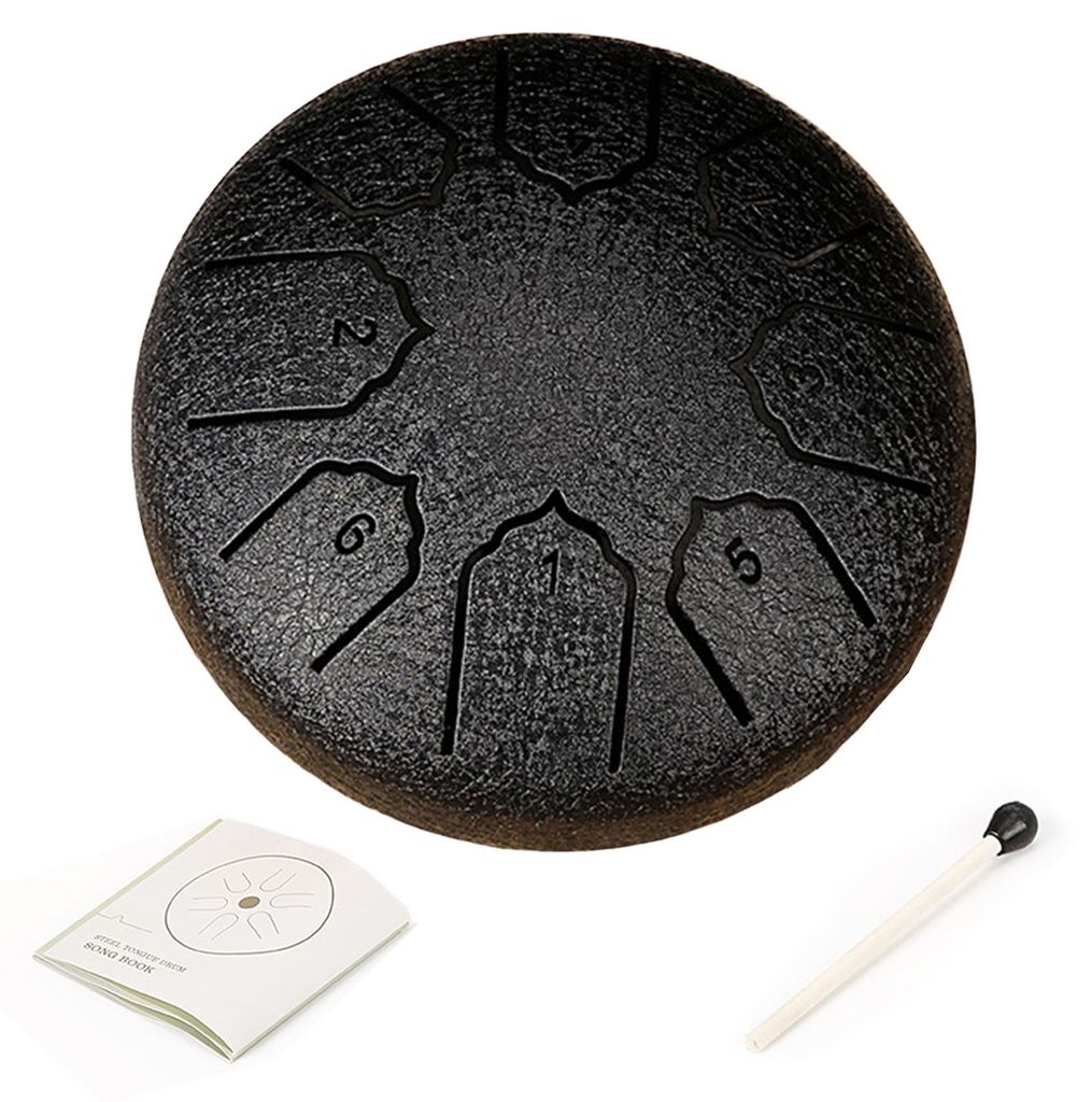 Regentrommel für den Garten, 10 cm, 8 Töne, Stahltrommel, Meditations-Regenspiel, Musikinstrument, Mini-Handpan-Trommeln für Chakra-Yoga, Klangh...