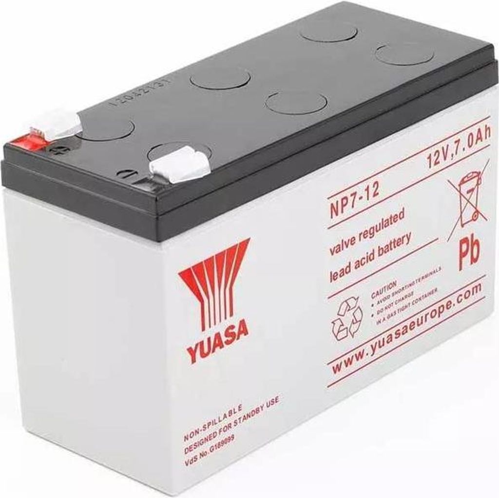 Yuasa Bleiakku NP7-12 - 12V 7Ah - VDS 4,8mm Kontakte