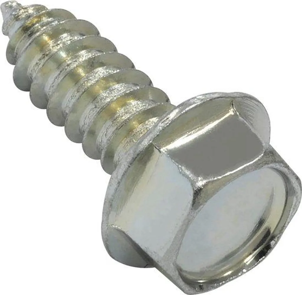 Vis pour métal Ø 63x19 mm tête hexagonale acier carbone argent 50 unités