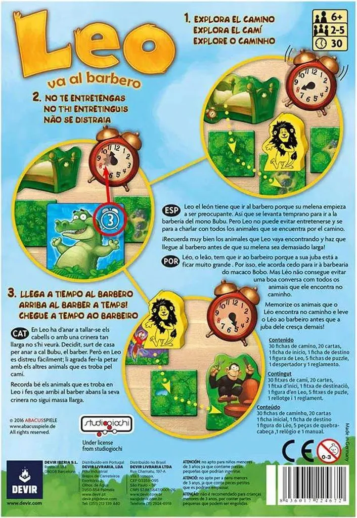 Leo va chez le coiffeur Devir : Jeu de société interactif One Size - 4