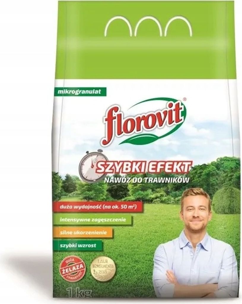 Hnojivo na trávník s rychlým účinkem 1kg - Florovit Obrázek produktu 
