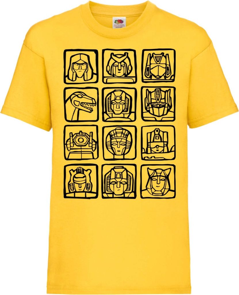 Kinder T-Shirt Transformers Car Robots, 9-11 Jahr - 140 / Gelb